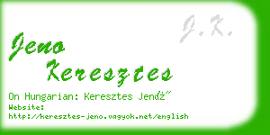 jeno keresztes business card